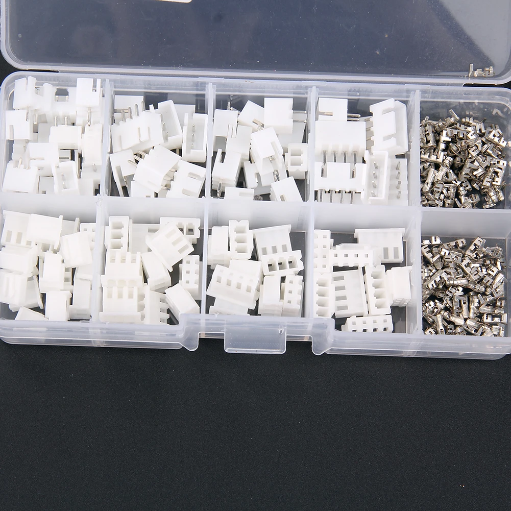 

50 Sets 2P 3P 4P Wire Connector Set 2.54mm Pitch Connector Terminal/Housing/Pin Header Adaptor XH2P Kits