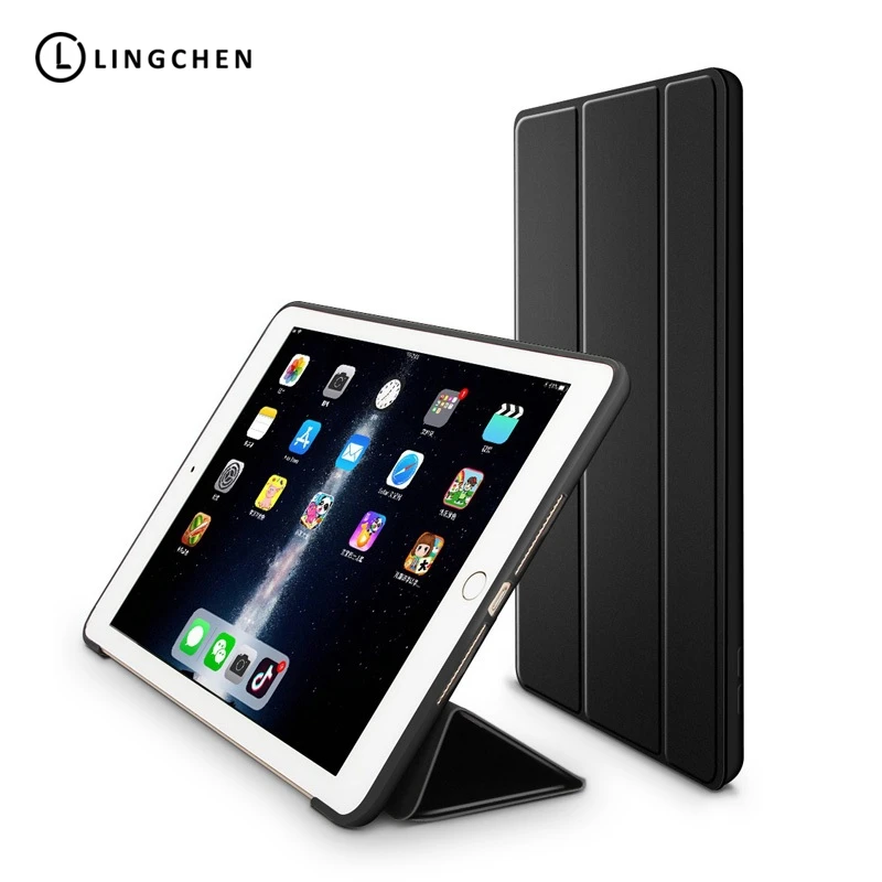

LINGCHEN Case for iPad 2018 Case Soft Smart Cover for iPad 9.7 2017 Magnet Wake Up Sleep Tablet & e-book Case Stand A1893 A195
