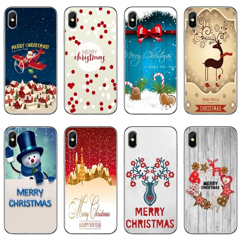 

merry Christmas Snowman deer For LG G5 G6 G7 Q6 Q7 Q8 V30 Nokia 2.1 3 3.1 5 5.1 6 7 plus 8 9 2017 2018 Soft mobile phone case
