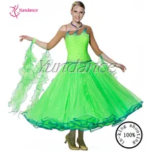 B-13267 бальных танцев платье дамы необычные зеленый танцевальный зал состязание платье для танцев