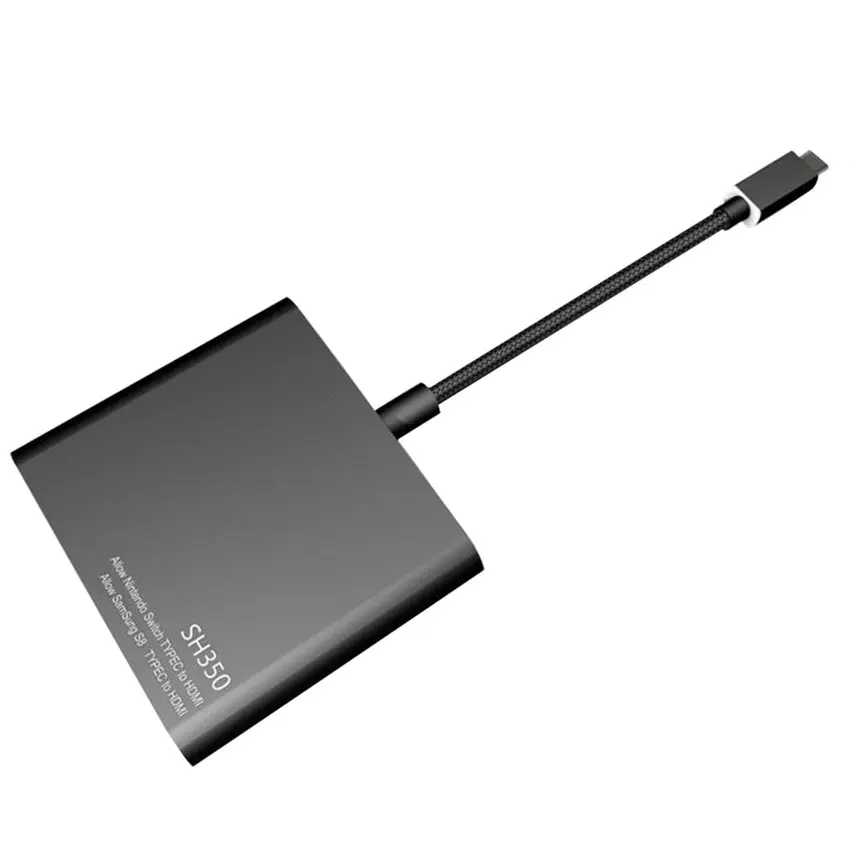 SH350 Портативный Док-станция Type-C к HDMI адаптер концентратор USB-C конвертер 4K HD кабель