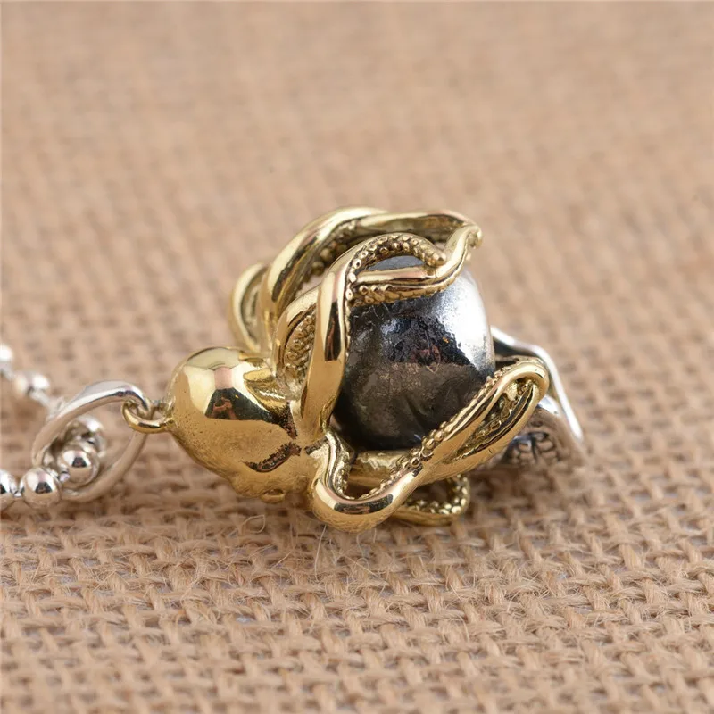 V. YA уникальные латунные Осьминог+ 925 пробы Серебряные Подвески подходят ожерелья для мужчин женщин Прохладный Череп ювелирные изделия