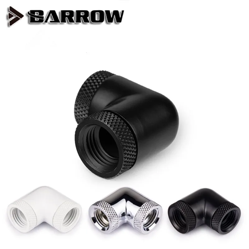 Barrow Black Silver G1/4 ''thread 90 градусов два поворотных адаптера вращающиеся на