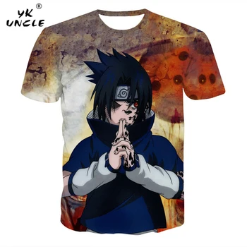 

YK UNCLE Brand New Fashion Men's Women's 3D T-shirt Print Naruto Uchiha Sasuke Sharingan 3d Tshirt For Men Tops T shirt