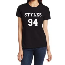 Styles 94 Harry Styles one direction 1D Music Rock Band Boys Varsity tumblr Women Tshirt Punk Harajuku Tee Shirt Femme