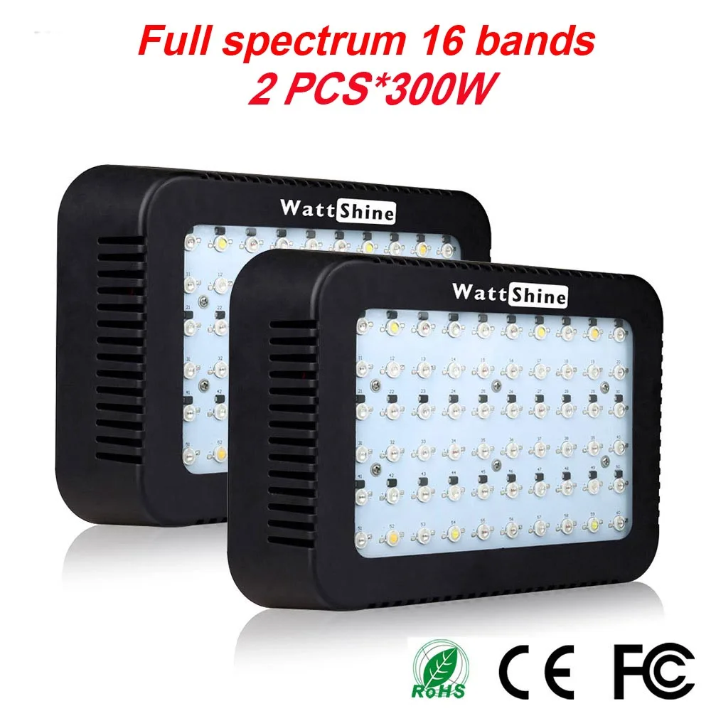 

2pcs LED grow light 300W Full Spectrum for Indoor Greenhouse grow tent plants led Red/Blue/White/UV/IR Hydroponics flower seeds