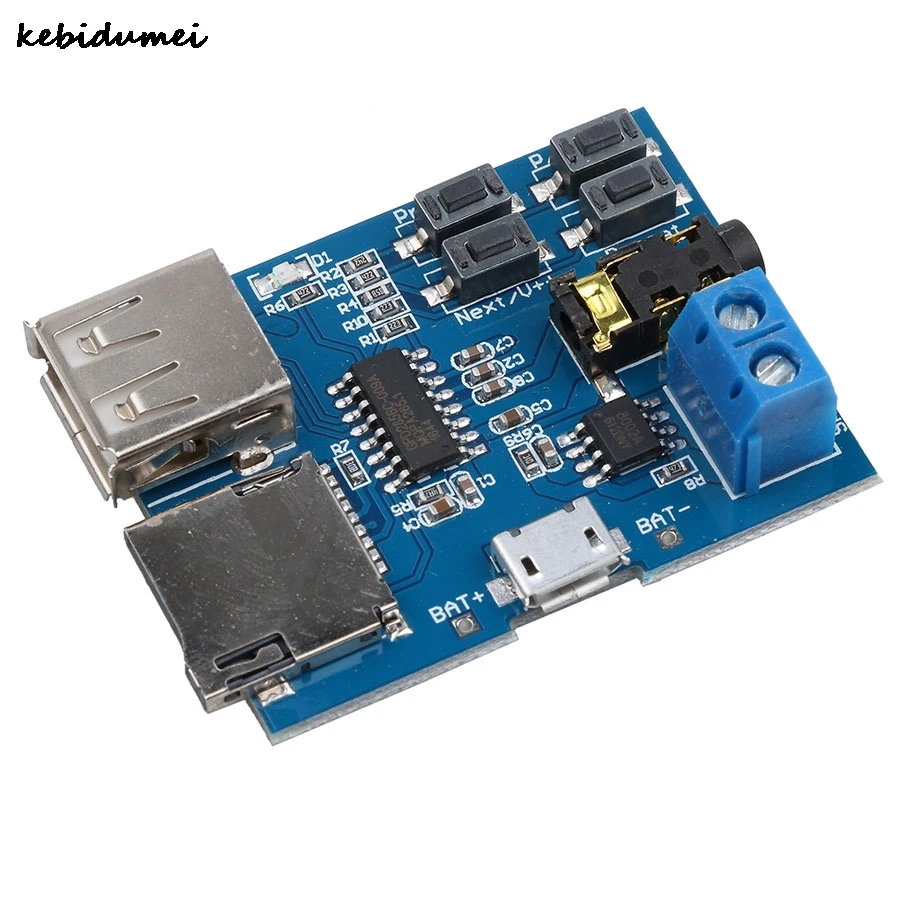 Kebidumei 3 шт./лот tf-карта U диск MP3 формат декодер плата модуль усилителя аудио плеер |