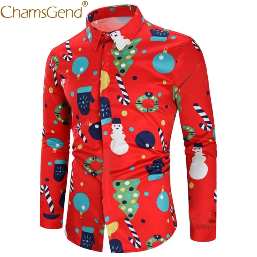 

Newly Design Mens Fantasy Blouse Autumn Winter Men Shirts Turn Down Collar Long Sleeve Single Breasted Men Shirt Christmas 81121