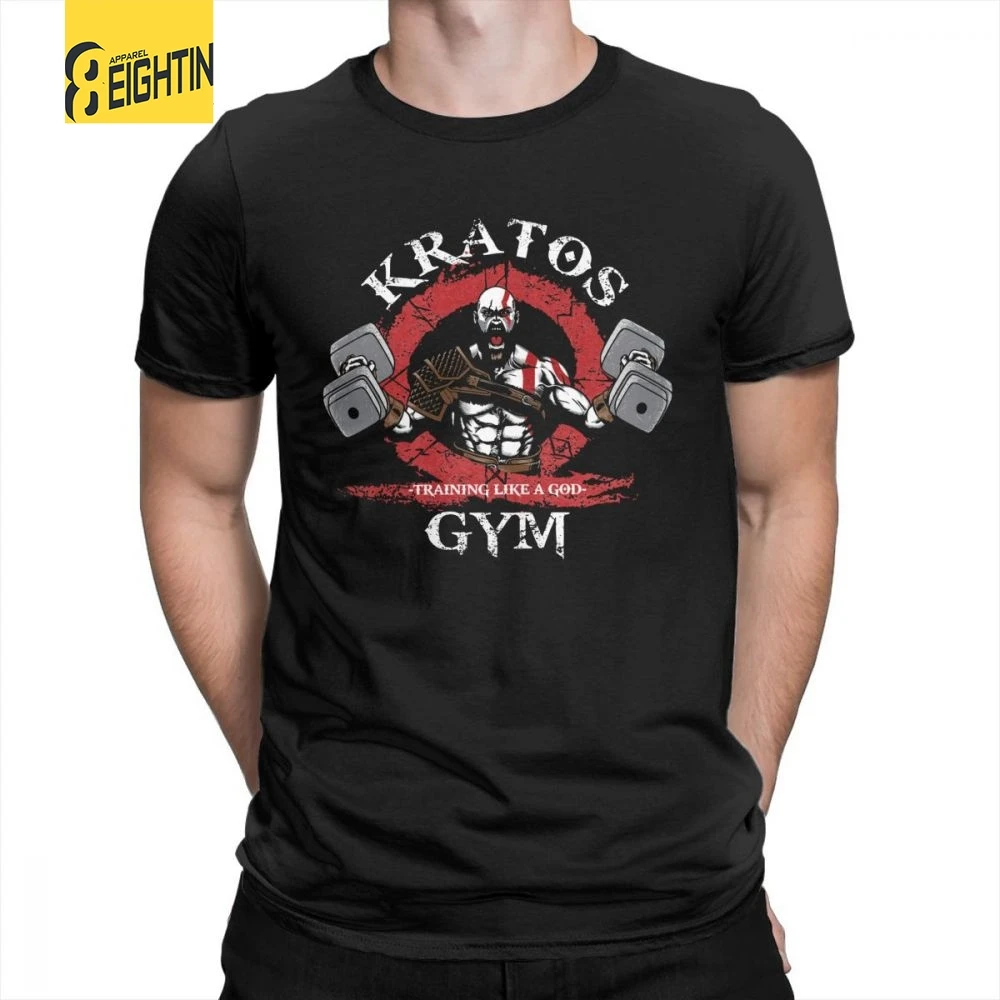 

God Of War Kratos Gym Man T Shirt Simple Style Purified Cotton Short Sleeve Tee Shirt Round Collar T-Shirt Printing Tops