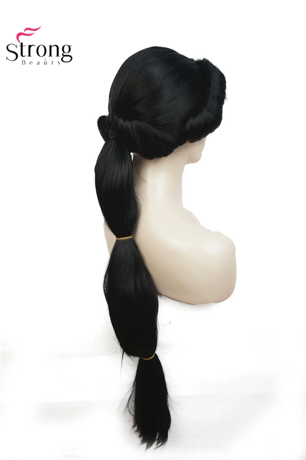 StrongBeauty Косплей парики Жасмин Принцесса длинный черный парик синтетические волосы