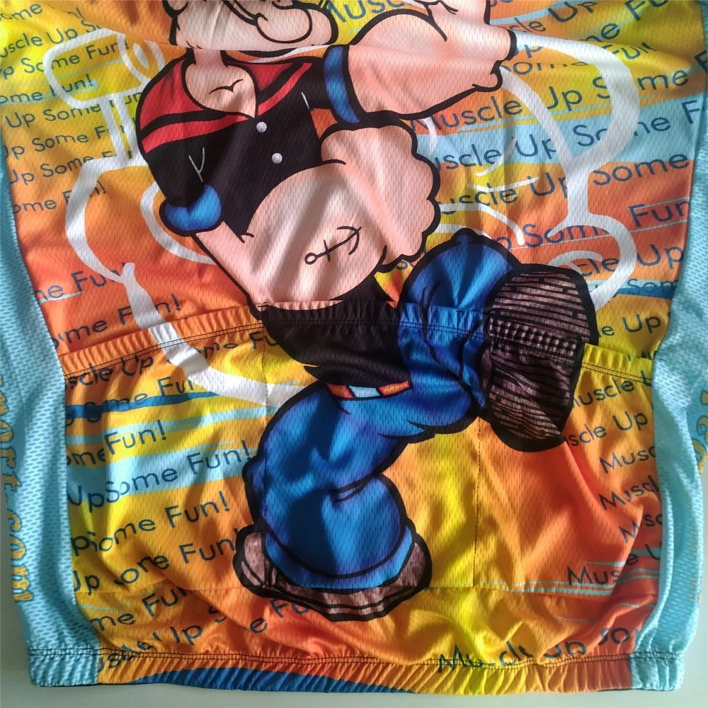 Popeye Ciclismo Jersey Ciclismo ropa de verano de carreras de bicicleta Deporte Tops Jersey de Ciclismo de manga corta traje de ropa de Ciclismo