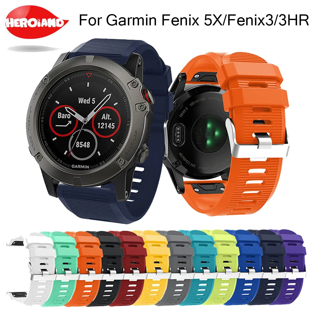 Из силикагеля, мягкий быстросъемный ремешок в комплекте ремешок для Garmin Fenix 5X gps Смарт-часы фитнес-браслет умные аксессуары Замена