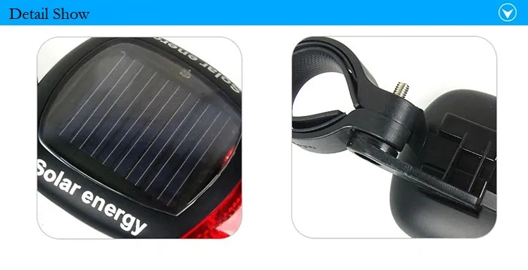 Excellent Solar Bicycle taillights Mountain Bike Road Bike Safety Warning Taillights Cycling Equipment Permanent Use Without Recharging 5