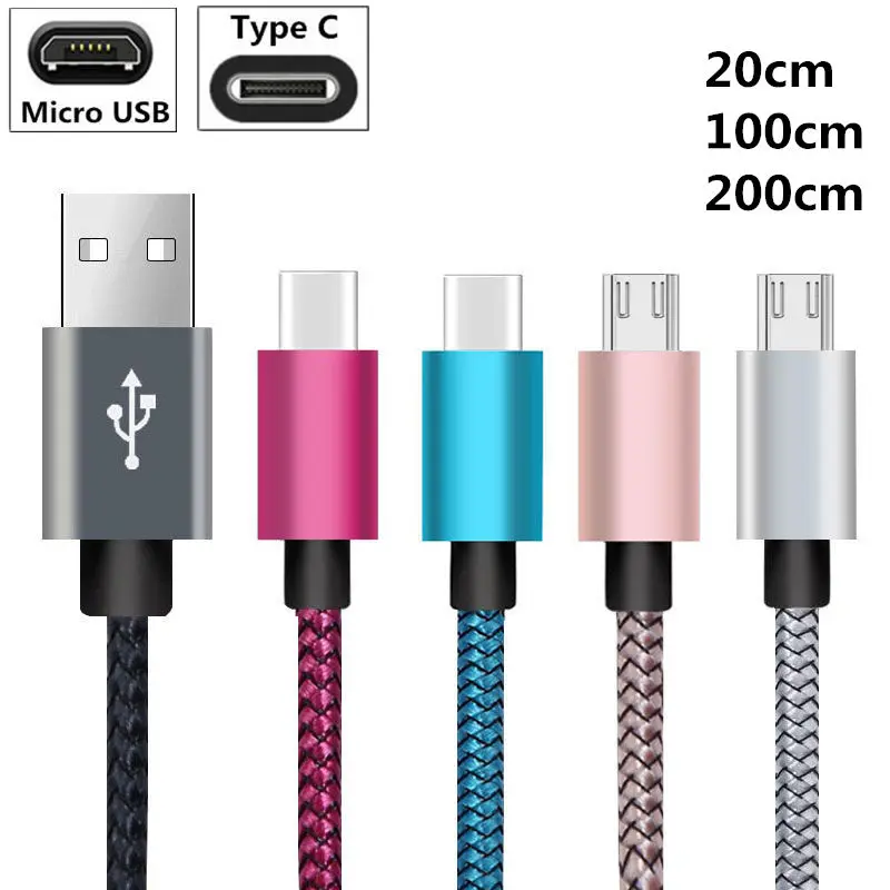 

Nylon Charger Cable for Samsung Galaxy M10 M20 S10 S10e S8 S9 Plus J6 J4 Plus J8 J7 2018 USB for A6s A9s A9 2018 A8S