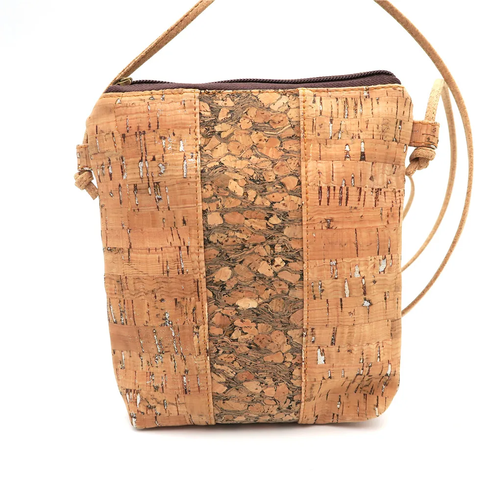 Natural with sliver cork body cross wood gain cork Bags small size