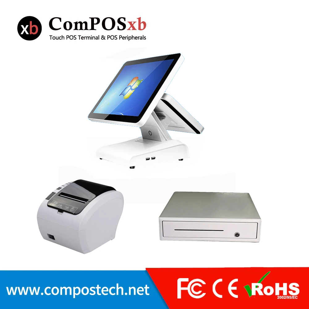 

Compostech Pos System Restaurant 15 Inch Cash Register Easy To Set Up & Use POS1619D