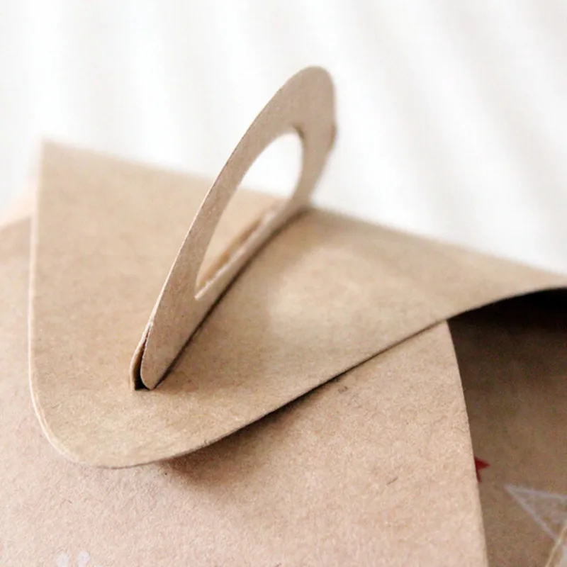 Christmas Style Tree&Snow Caixa Box Macaron Packaging Kraft Paper Cookie Cake Box Biscuits Box 9.5*9.5*8CM 20pcs/lot PP374