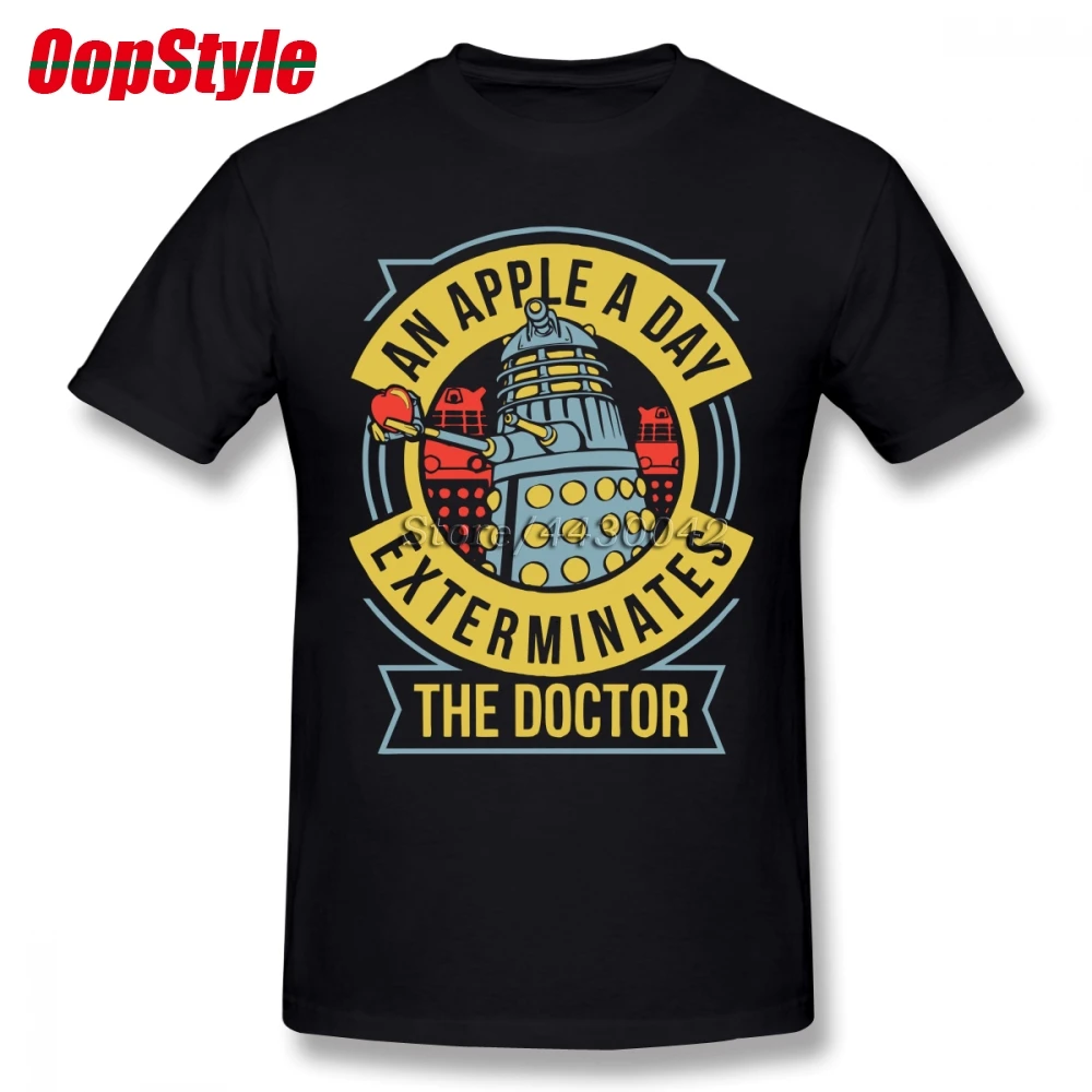 Футболка для мужчин Doctor Who Exterminates The Прямая поставка летняя хлопковая футболка с