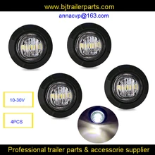 4 шт., 10-30 в, светодиодный габаритный фонарь для грузовика, прицепа, габаритный фонарь белого цвета, боковое освещение для грузовика, трейлера, звукоснимателя SUV RV. И т. д