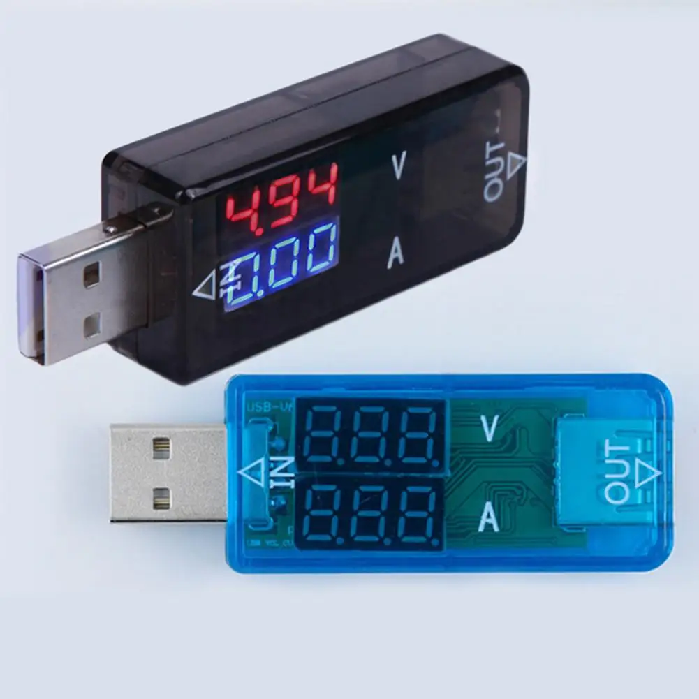 LanLan USB цифровой DC3.5V-DC20V тестер амперметр вольтметр измерительный прибор напряжения практичный измеритель