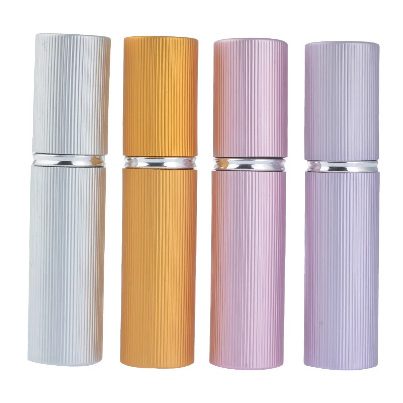 

1 pc 5ml Mini Empty Refillable Perfume Portable Groove Surface Mini Atomizer Bottle Container