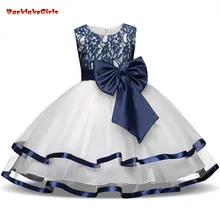 BacklakeGirls Free Shipping Blue Sleeveless Short Flower Girl Dress Robe Fille Enfant Mariage De Soiree Pageant Dress For Girls