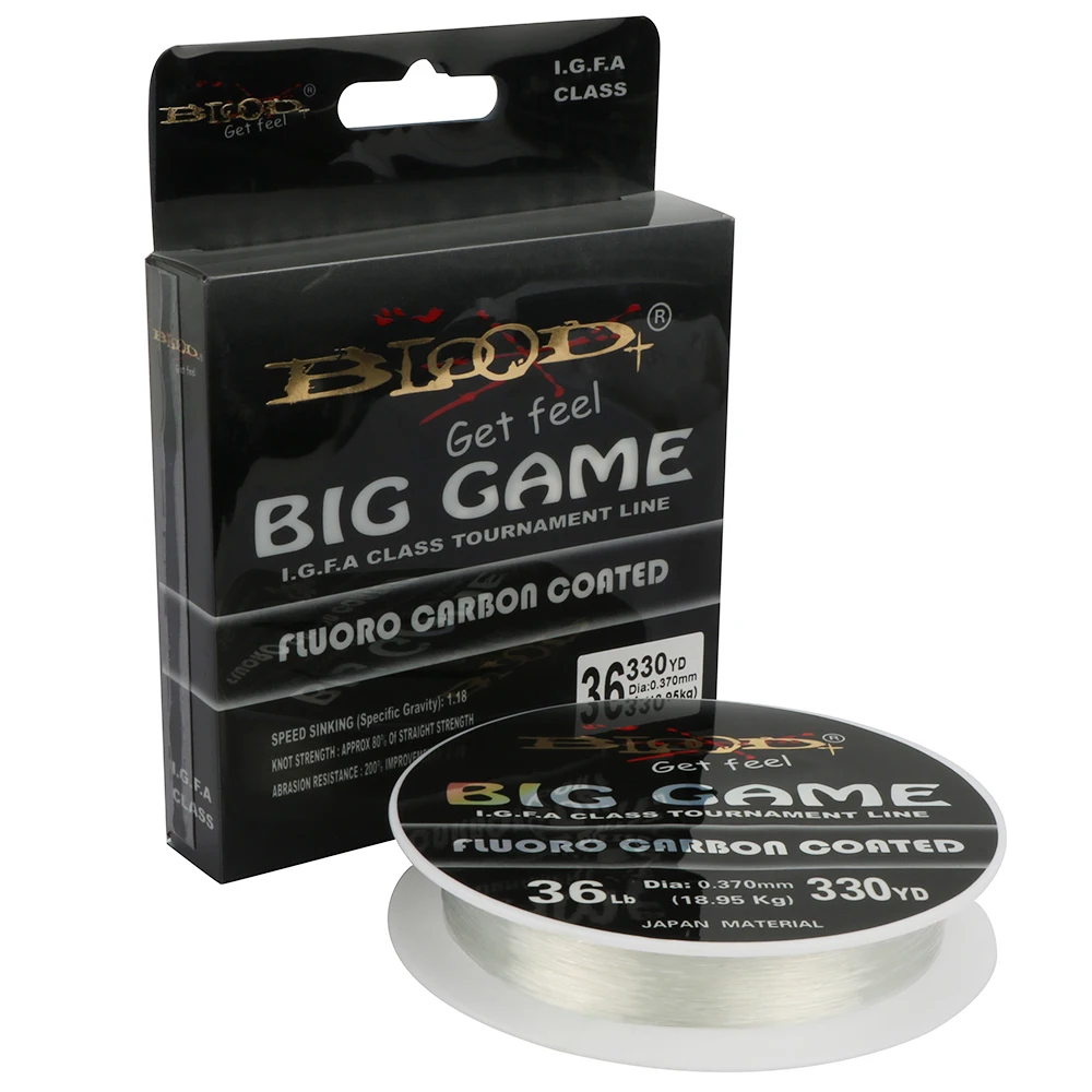 Goture BIG GAME 300M/220M Fluorocarbon Fishing Line 10LB 62LB 0.16MM 0
