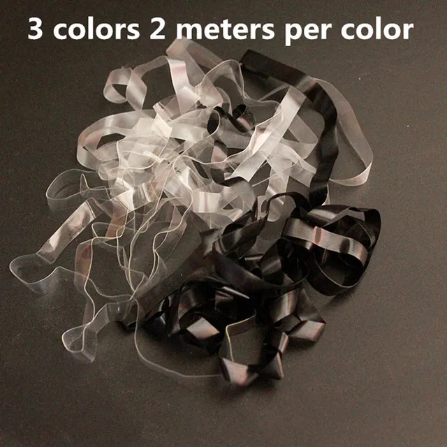 3 colors 6 m/pack Scud Back Super Stretch Rubber Thin Film for Nymph Shrimp Pawn Fly Fishing Lure Backing Nymph Tying Material 6 M  2 meters per co