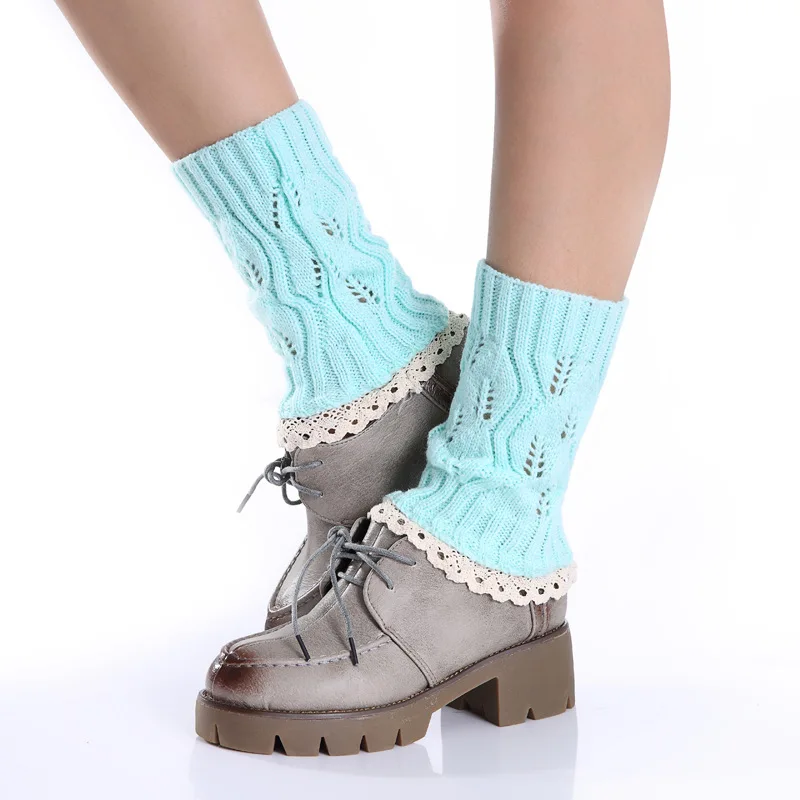 

winter new lace flower tree hollow yarn socks Miss Sen Department of fashion wild boots sets