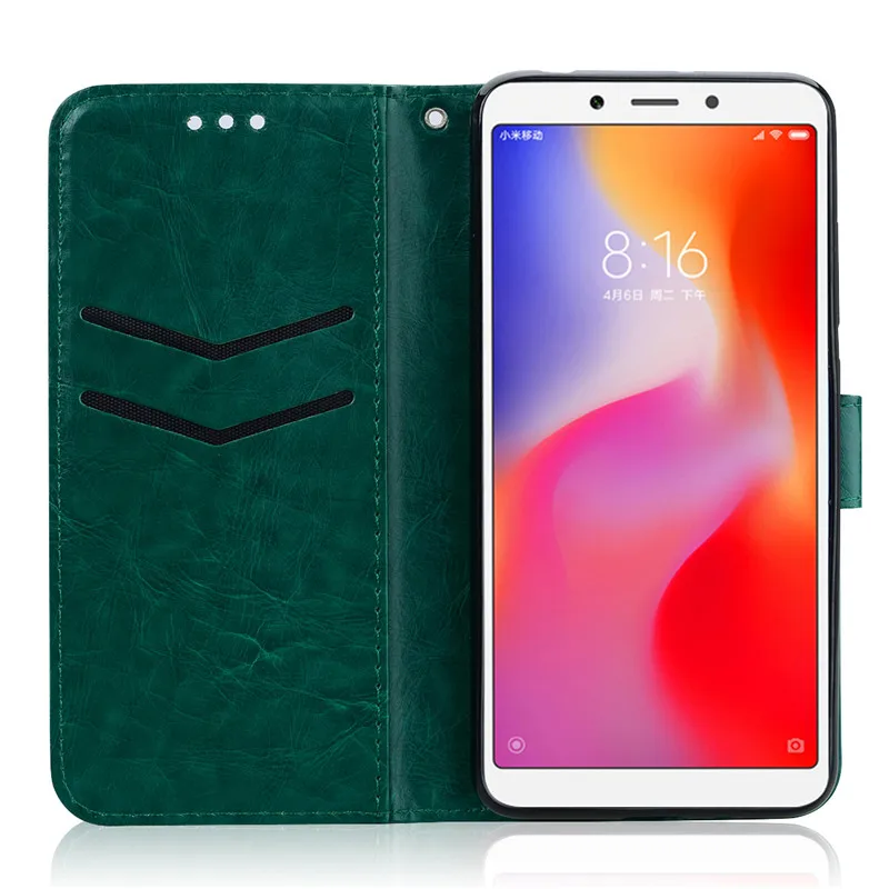 Кожаный чехол-книжка для Xiaomi Redmi 6A Global Phone Wallet, чехлы для телефонов Xiaomi Redmi 6A, чехол-держатель для карт, чехол для Redmi 6A