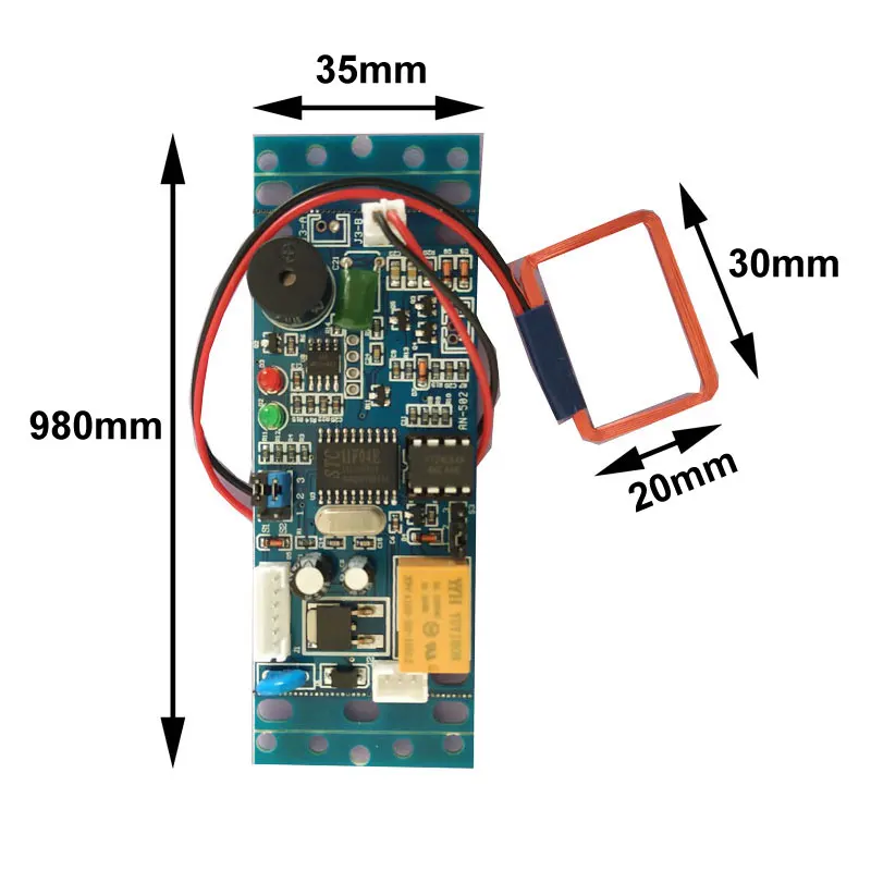 Rfid-подъемник, модуль управления, домофон доступ 9-24 В постоянного тока мощность 2 шт. Мать карты 10 шт. em брелок