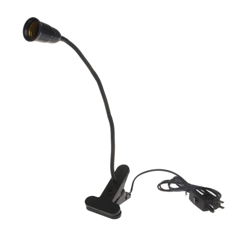 

360 Degrees Flexible Lamp Holder Clip E27 Base with On off Switch US Plug Lamp Bases