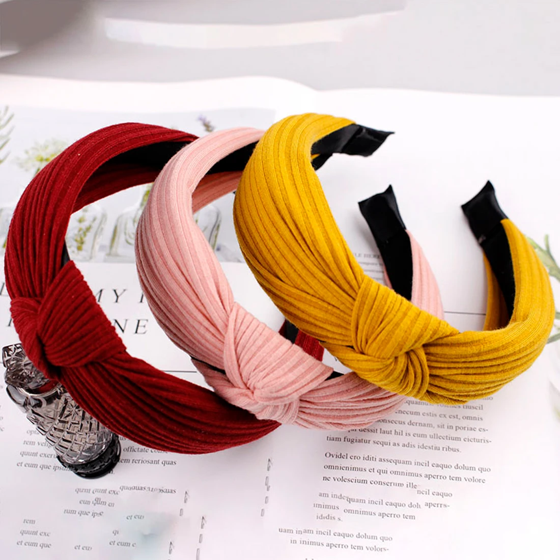 

Graceful style 1PC New Fashion Women Girl Cloth Twist Sweet Hairband Diverse Hair Band Floral Bow knot Headband Hair Accessories