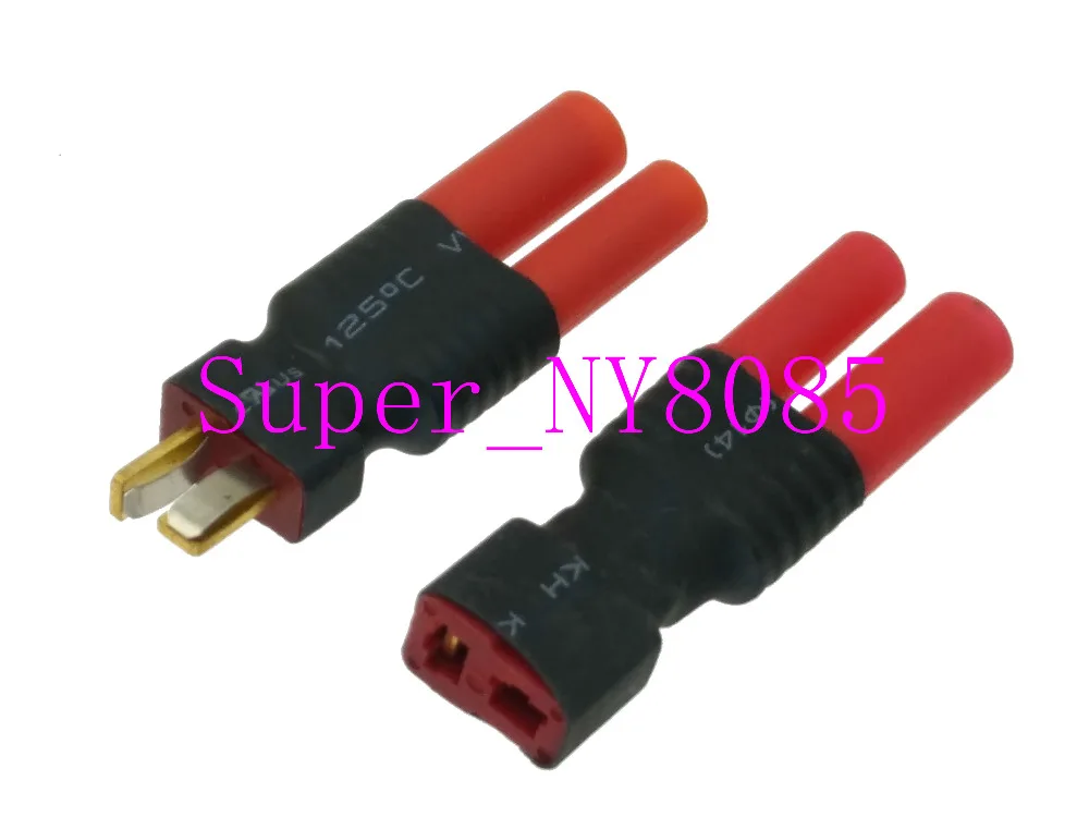 2 шт./компл. T Plug Deans to HXT 4 мм Bullet Male & Female без провода адаптер Разъем для RC зарядное