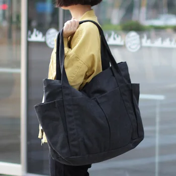 

102518 new hot women handbag female simple canvas large tote bag lady leisure shoulder bag