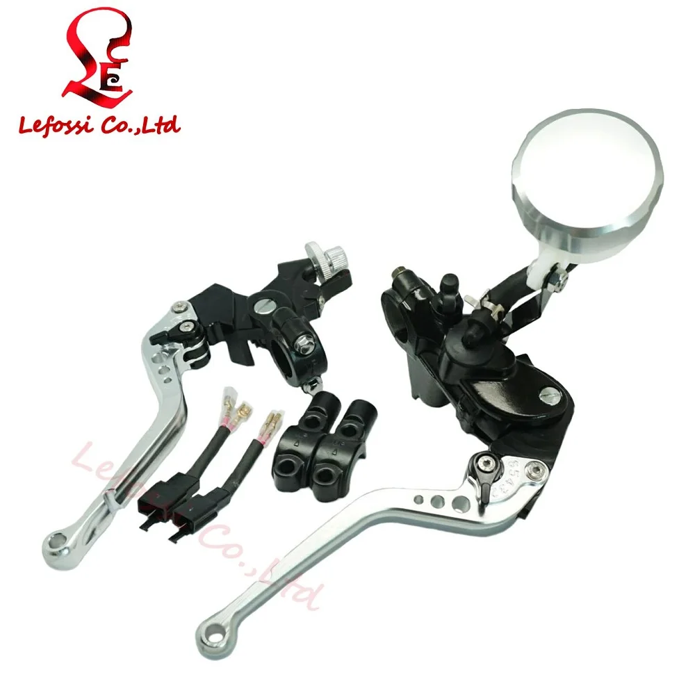 7/8&quot Universal Motorcycle Lever Brake Clutch Master Cylinder Kit Reservoir Silver Brand New For HONDA SUZUKI KAWASAKI YAMAHA |