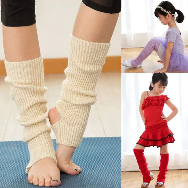 2 Pairs Adult Yoga Gym Socks Girls Dancing Daily Wear Leg Warmer Long