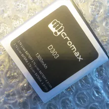 Высококачественный аккумулятор D303 1300 mAh li-ion 3,7 V для мобильного телефона Micromax D303
