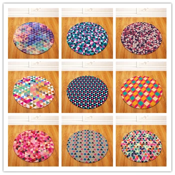 

Geometric Round Tapete For Living Room Bedroom Home Decor Carpet Rug Children Kids Soft Play Mat
