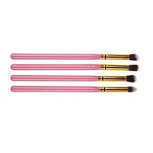 JEYL Hot Pack of 4 Professional Foundation Blush Blending Eyeshadow Makeup Brush Cosmetics Flat Round Angled Tapered Top Brus