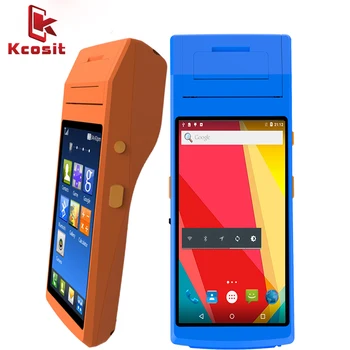 Billig Zahlung POS-Terminal Handheld Drucker 58mm NFC 1D 2D Barcodescanner Android 5.1 POS Geräte 5,5