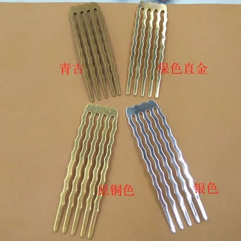 

100pcs/lot 50mm high five tooth comb 4color , you can choose color