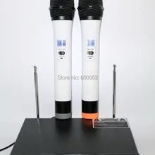 Pro UHF 2 Белый Портативный беспроводной микрофон системы