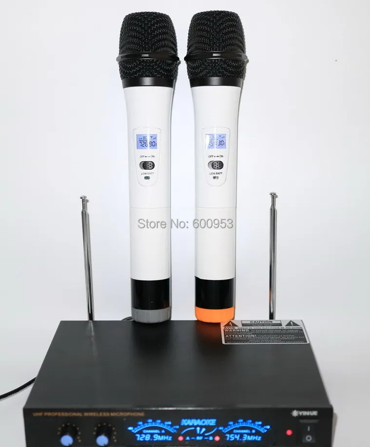 

Pro UHF 2 White Handheld Wireless Microphone System