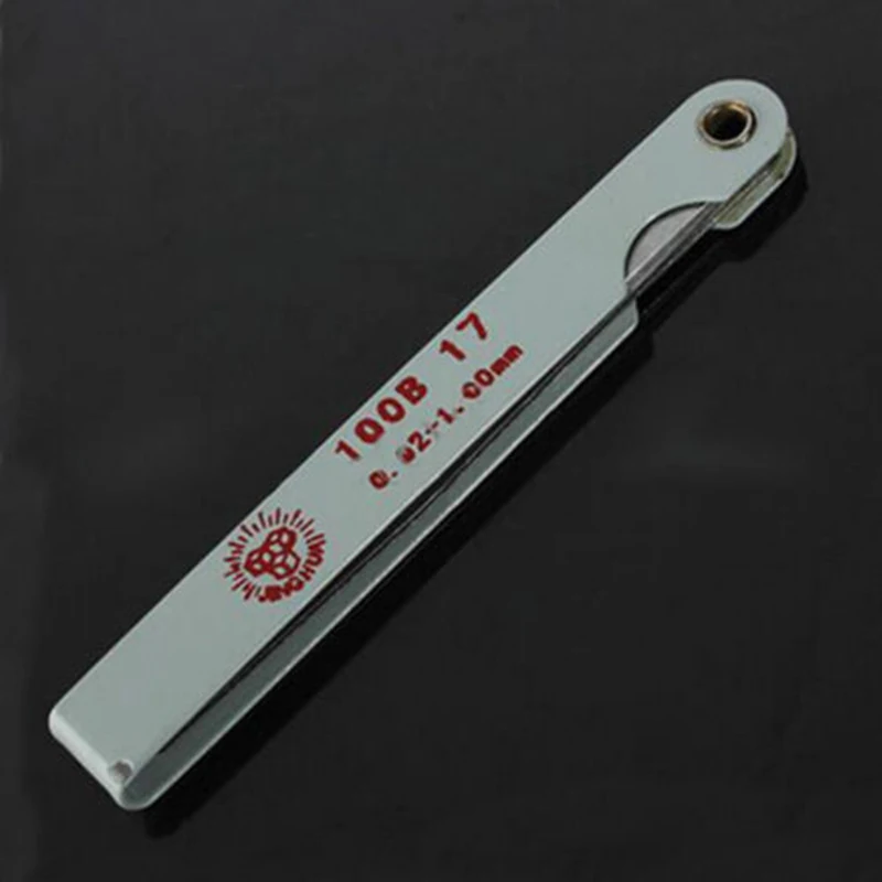 Hot 17 Blade Metric Feeler Gauge 0.02-1.00mm Gap Filler Thickness Measurement Tool