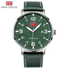 MINI FOCUS Army Sport Ultra Thin Quartz Watches Men Leather Strap Military Waterproof Wristwatch Man Clock Relogios MF0158 Green MINI FOCUS Army Sport Ultra Thin Quartz Watches Men Leather Strap Military Waterproof Wristwatch Man Clock Relogios MF0158 Green