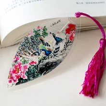 Живописи тушью вен закладки творческий Hand-Made By павлин