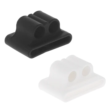 

OOTDTY New Anti-Lost Strap Silicone Holder Used On Watch Band For Apple AirPod Accessories Black/White