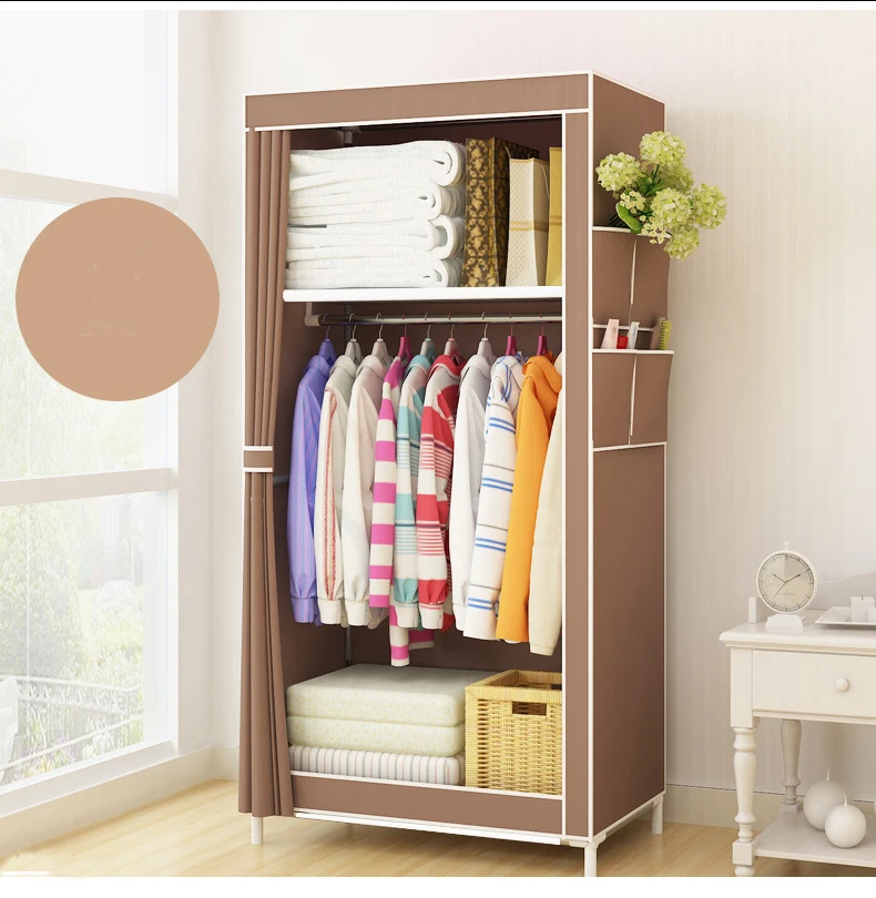 Armario de dormitorio para almacenamiento de uso portátil con tubo de