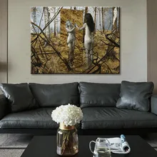 figure art poster abstract Wall Painting Living Room hd printed beauty canvas Unframed prints Forest Landscape Picture